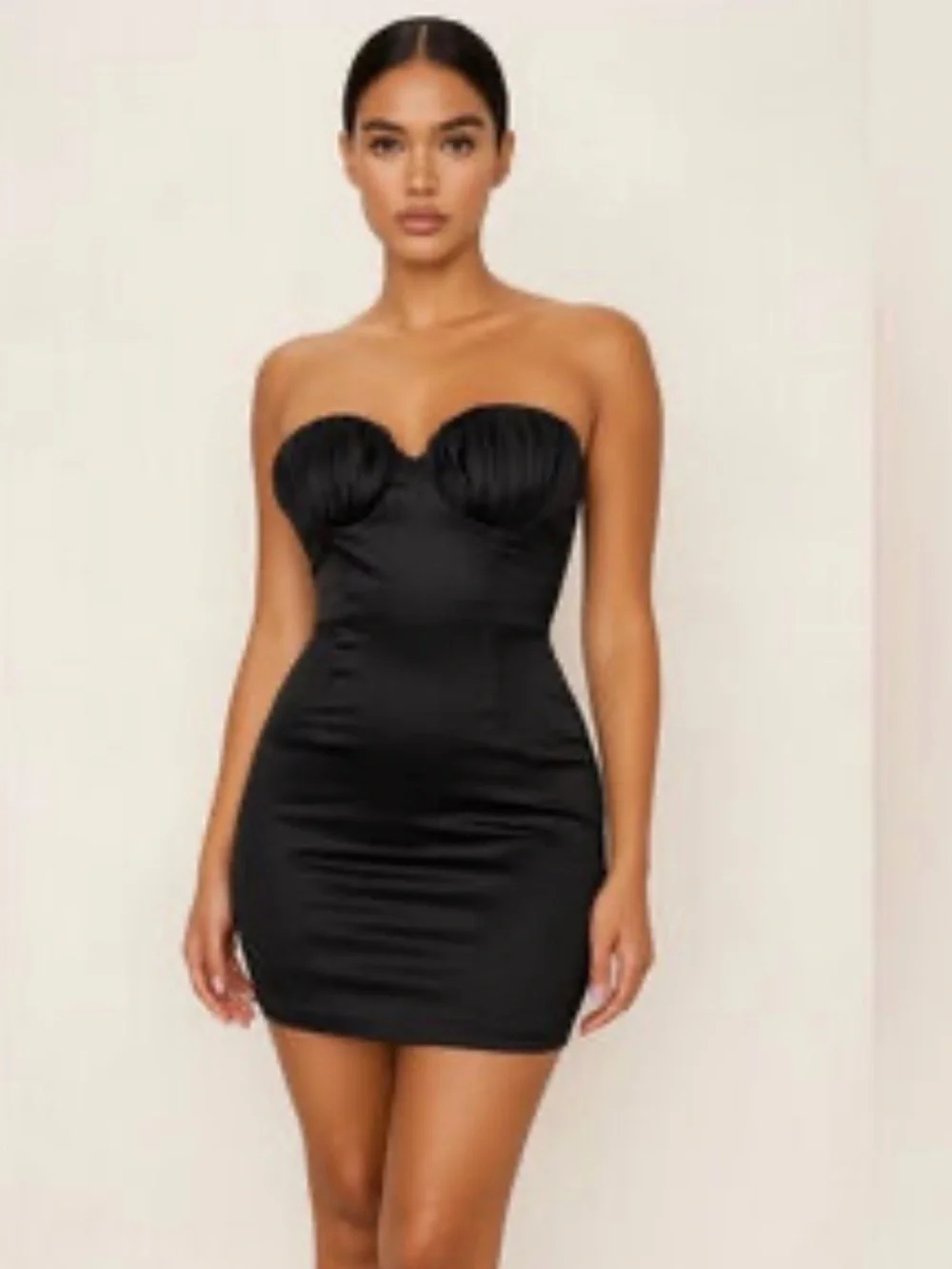 black mini dress aesthetic Artea Mini Bodycon Dress | Black | Womens main image 0